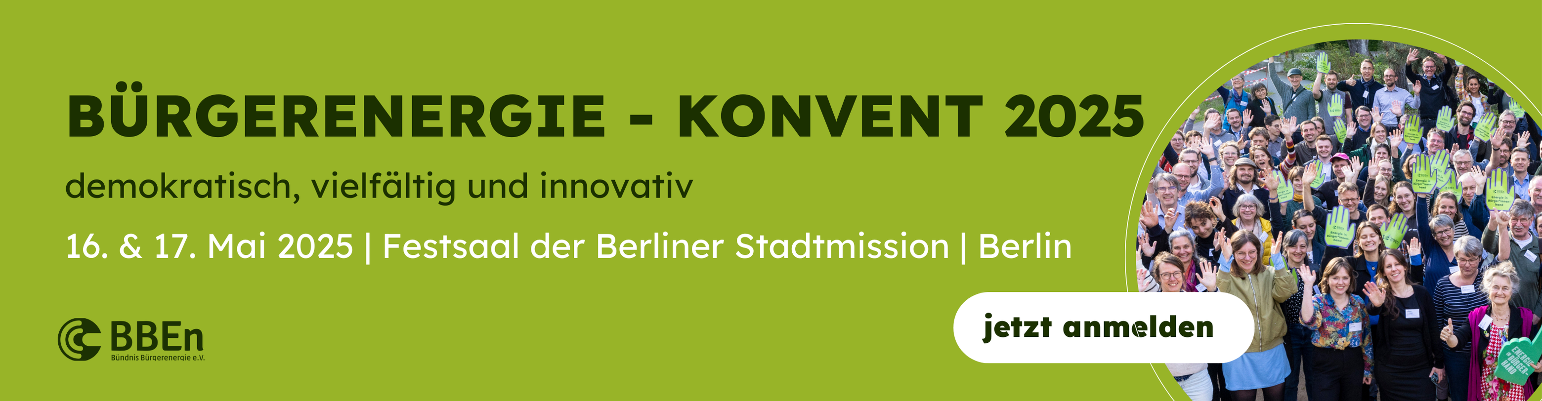 Anmeldung zum Bürgerenergie-Konvent 2025 jetzt möglich!